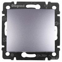 Переключатель без рамки Legrand Valena 1-кл. проходной алюминий картинка